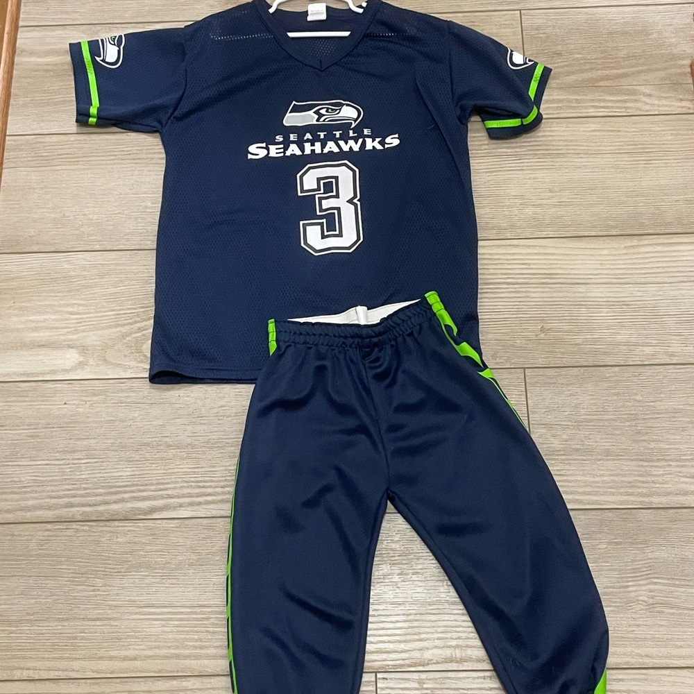 Youth medium Seattle Seahawks football jersey and pants